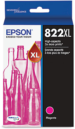 Epson® 822XL DuraBrite® High-Yield Magenta Ink Cartridge, T822XL320-S