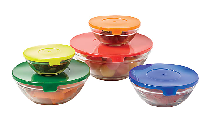 Farberware 10-Piece Bowl Set, 7" x 7", Multicolor