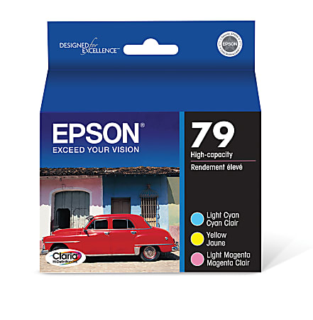 Epson® 79 Claria® High-Yield Cyan, Magenta, Yellow Ink Cartridges, Pack Of 3, T079921-S