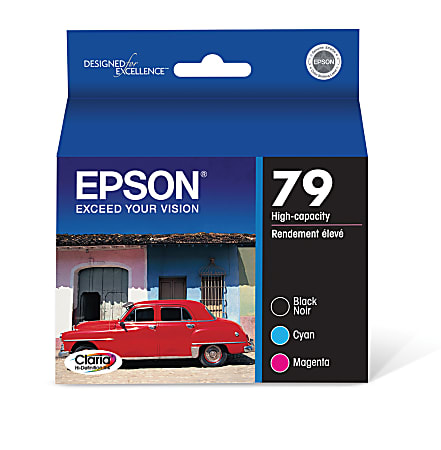 Epson® 79 Claria® Black; Cyan; Magenta High-Yield Ink Cartridges, Pack Of 3, T079920-S
