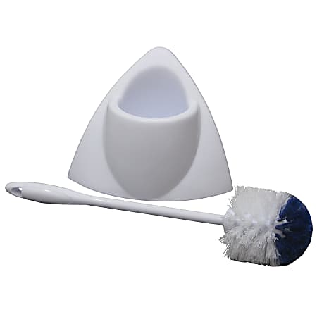 Harper 15" Synthetic Radial Toilet Brush & Corner Caddy Set