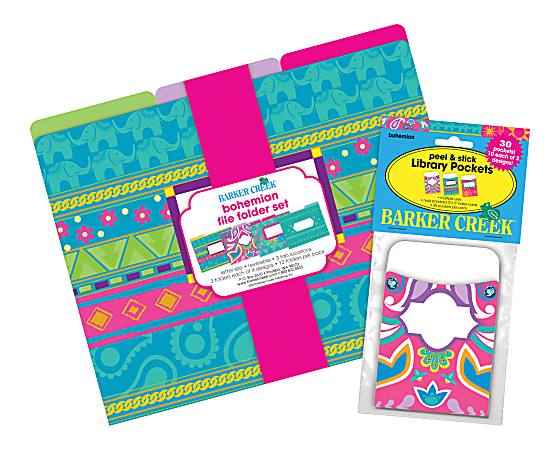 Barker Creek Folder/Pocket Set, 9" x 12", Bohemian, Set of 42