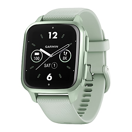 Garmin Venu Sq 2 GPS Fitness Smartwatch, Metallic Mint/Cool Mint