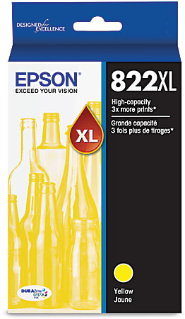 Epson® 822XL DuraBrite® High-Yield Yellow Ink Cartridge, T822XL420-S