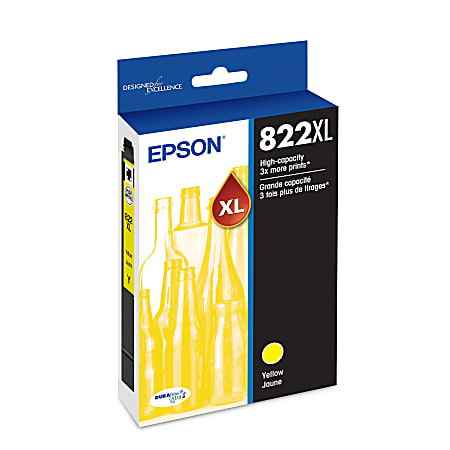 Epson® 822XL DuraBrite® High-Yield Yellow Ink Cartridge, T822XL420-S