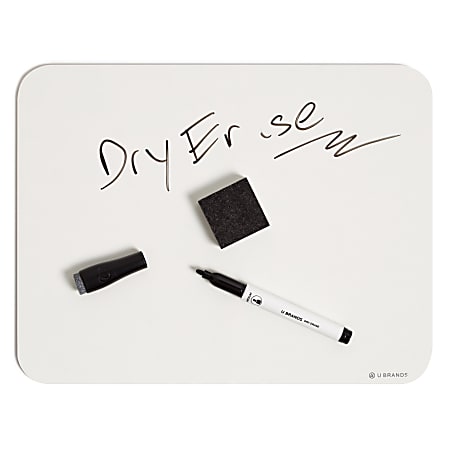 Charles Leonard Dry Erase Lapboard Class Pack Plain 1 Sided Boards Markers  Erasers Pack Of 12 - Office Depot