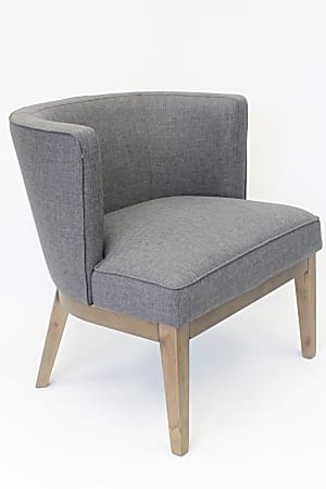 Boss Office Products Ava Accent Chair, Slate Gray/Driftwood