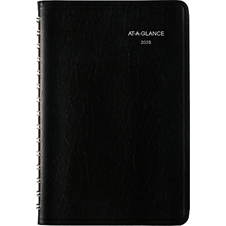 2025 AT-A-GLANCE® DayMinder® Daily Appointment Book Planner, 5" x 8", Black, January 2025 To December 2025, G10000