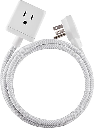 Cordinate 3-Outlet Extension Cord Cube, 5&#x27;, White