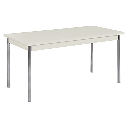 HON® Laminate All-Purpose Utility Table, 29"H x 30"W x 60"D, Loft/Chrome