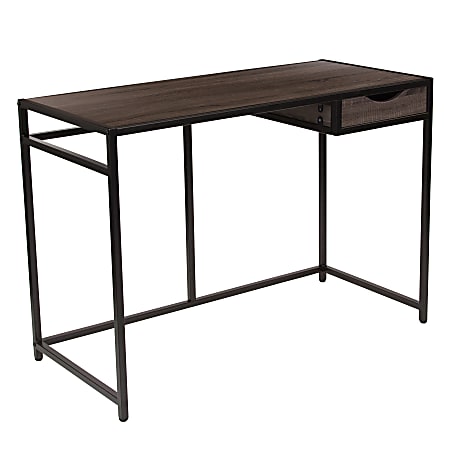 Flash Furniture Homewood Collection 42"W Computer Desk, Driftwood/Black