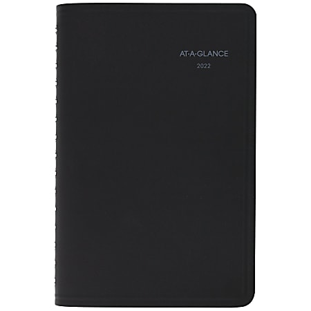 AT-A-GLANCE® QuickNotes Weekly/Monthly Planner, 5" x 8", Black, January To December 2022, 760205