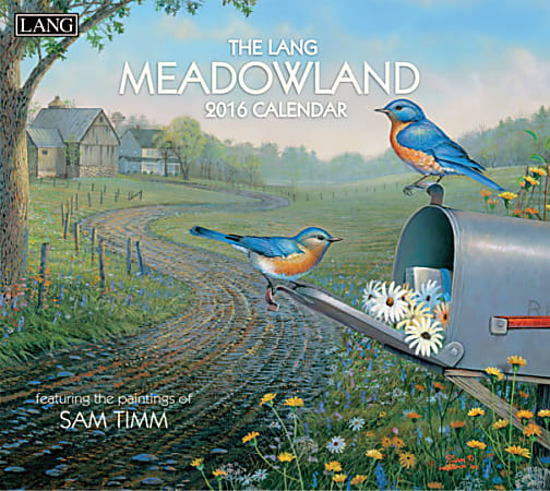LANG Monthly Wall Calendar, 13 3/8" x 12", Meadowland, January-December 2016