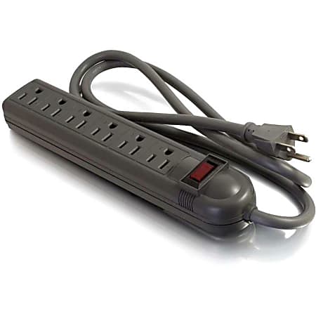 C2G 6-Outlet Surge Suppressor, Black