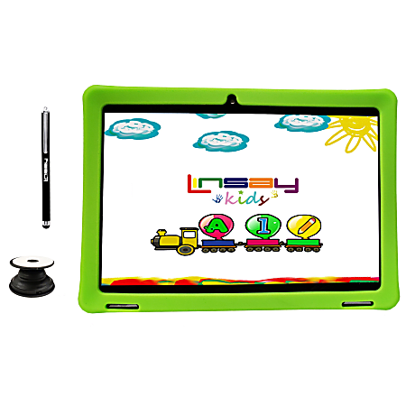 Linsay F10IPS Tablet, 10.1" Screen, 2GB Memory, 32GB Storage, Android 10, Kids Green