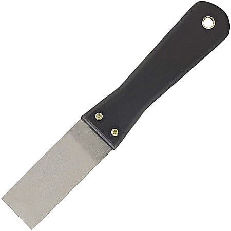 Great Neck Stiff Blade Putty Knife - 1.25" Blade - Black Plastic Handle - Durable