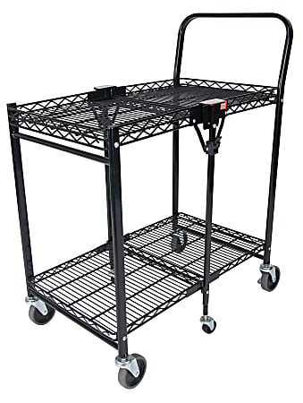 Bostitch® Small Stow-Away Folding Cart, 39" x 19-1/2" x 31", Black