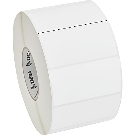 Zebra Z-Perform 2000D - Paper - permanent acrylic adhesive - coated - perforated - bright white - 4 in x 2 in 10876 label(s) (4 roll(s) x 2719) labels - for Zebra 110, 140, 220, Z4Mplus, Z6MPlus, ZM400, ZM600; Xi Series 140, 170; Z Series ZM600