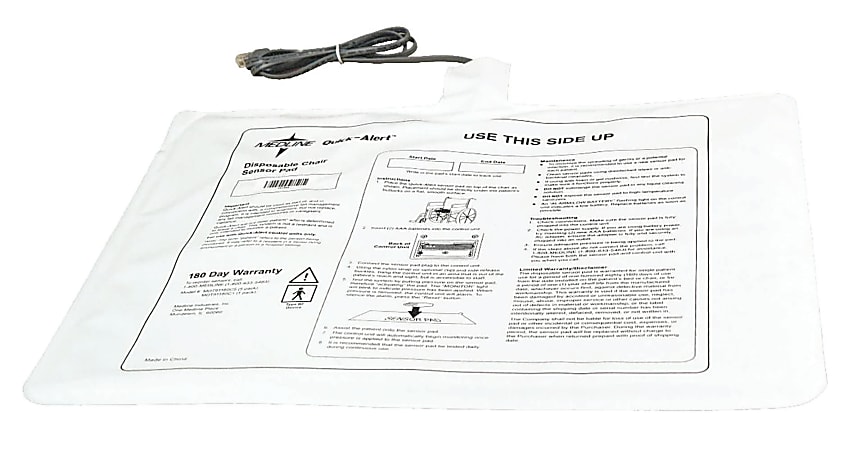 Medline Alarm Sensor Mats, For Bed, 90 Day, Case Of 5