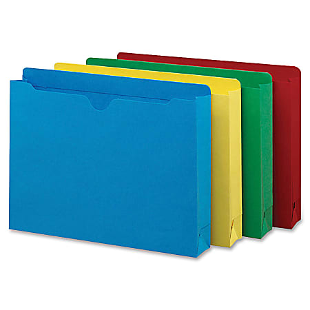 Smead® Heavyweight Color File Jackets, Letter Size, 2" Expansion, Assorted, Box Of 50