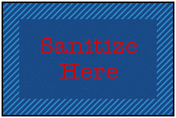 Carpets for Kids® KID$Value Rugs™ Blue & Red Zone Sanitize Activity Rug, 3' x 4 1/2' , Blue