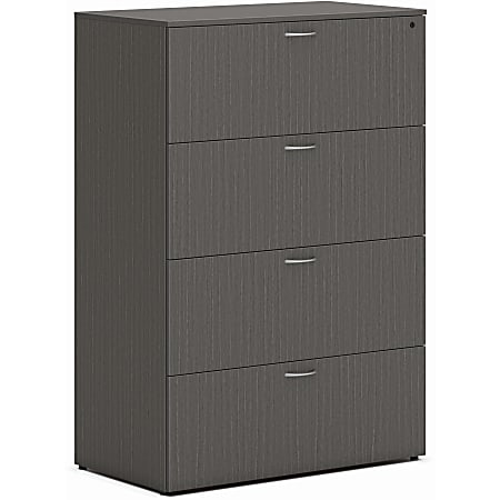 HON Mod HLPLLF3620L4 36" x 20" Lateral 4-Drawer File Cabinet, Slate Teak