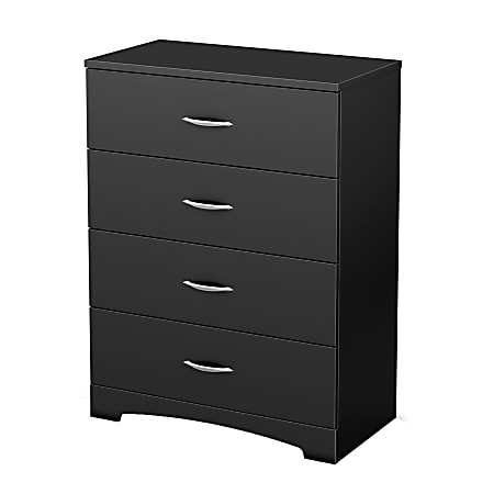 South Shore Step One 4-Drawer Chest, Pure Black