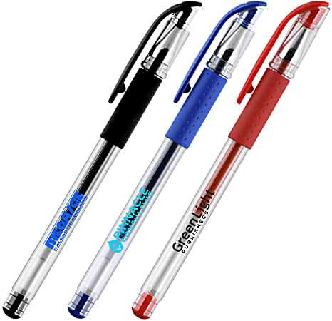Custom Uni Ball Promotional Gel Grip Pen Assorted - Office Depot