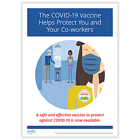 ComplyRight™ COVID-19 Vaccine Posters, Vaccination, English, 10" x 14", Pack Of 3 Posters