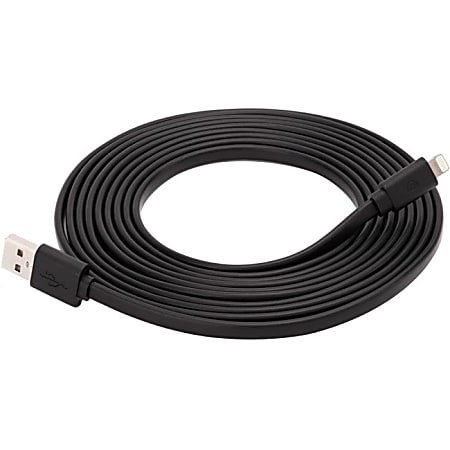 Griffin Extra Long USB-A to Lightning Cable - 10FT - Black - Extra long USB-A to Lightning cable for charging Lightning connector devices