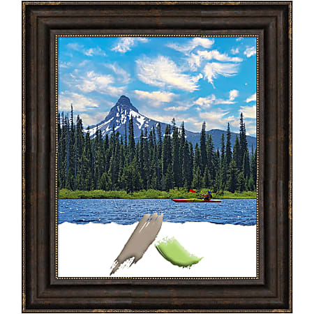 Amanti Art Picture Frame, 26" x 30", Matted For 20" x 24", Stately Bronze