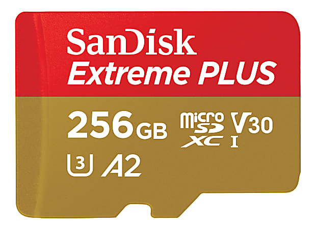 SanDisk® Extreme® PLUS microSDXC UHS-I Card With Adapter, 256GB