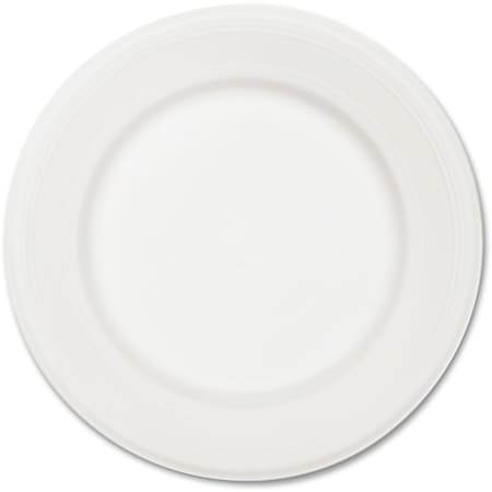 Chinet Classic White Plates - Disposable - Microwave Safe - Paper, Fiber Body - 500 / Carton