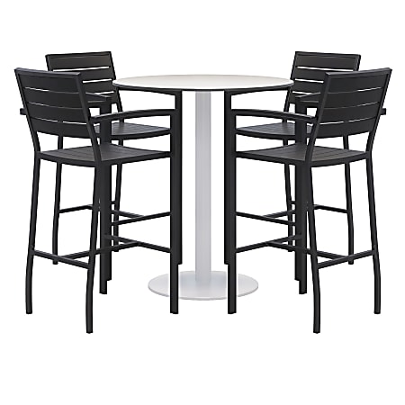 KFI Gray Indoor/Outdoor Furniture - Synthetic Polymer Seat - Aluminum Frame - Gray - 1 Each KFI Gray Indoor/Outdoor Furniture - Synthetic Polymer Seat - Aluminum Frame - Gray - 1 Each