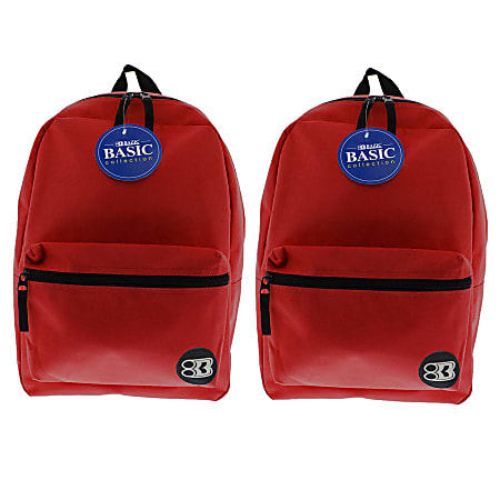 Red backpacks for school store