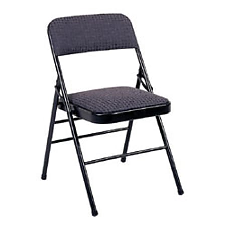 Samsonite® Commercial-Grade Folding Chairs, 18"H x 18"W x 19"D, Black Frame, Black Fabric, Pack Of 4