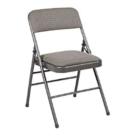 Samsonite Commercial Grade Folding Chairs 18 H x 18 W x 19 D Dark Gray Frame Gray Fabric Pack Of 4