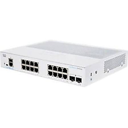 Cisco 250 CBS250-16T-2G Ethernet Switch - 16 Ports - Manageable - 2 Layer Supported - Modular - 2 SFP Slots - CBS25016T2GNA