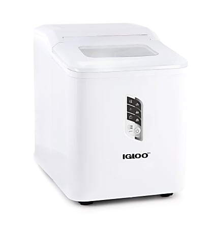 Igloo Self-Cleaning Portable Counter-Top Ice Maker Machine, Silver