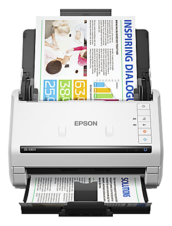 Epson DS-530 II Large Format ADF Scanner - 600 dpi Optical - 30-bit Color - 24-bit Grayscale - 35 ppm (Mono) - 35 ppm (Color) - Duplex Scanning - USB