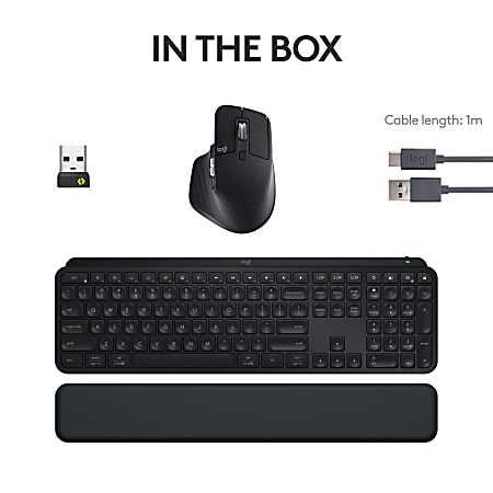 Logitech MX Keys S Wireless Keyboard And Mouse Combo With Palm