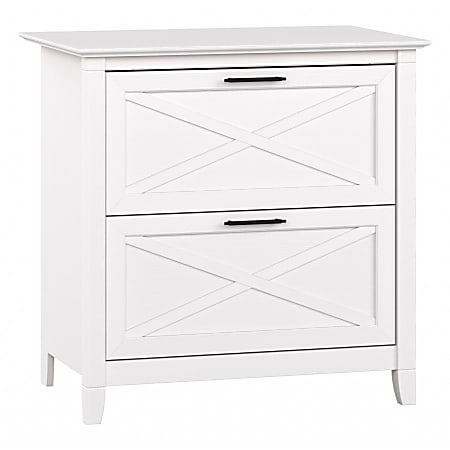 Bush Business Furniture Key West 20"D Lateral 2-Drawer File Cabinet, Pure White Oak, Delivery