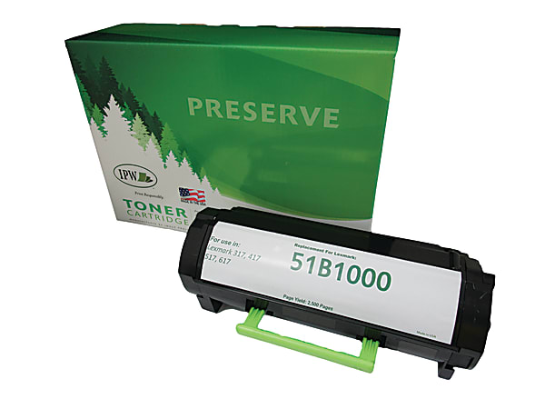 IPW Preserve 845-510-ODP (Lexmark™ 51B1000) Remanufactured Black Toner Cartridge