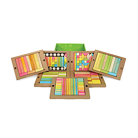 Tegu Magnetic Wooden Blocks Tints Classroom Kit, Kindergarten - Grade 6, Set Of 240