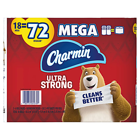 Charmin Ultra Soft Toilet Paper, 18 Mega Rolls