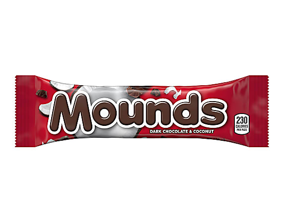 MOUNDS Dark Chocolate and Coconut Candy Bars, 1.75 oz (36 Count)