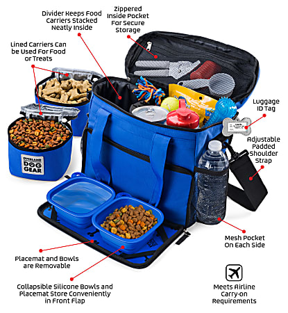 Overland Dog Gear Week Away Bag For Small Dogs 11 H x 6 W x 12 D