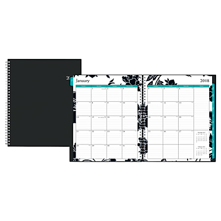 Blue Sky™ Monthly Planner, 8" x 10", 50% Recycled, Barcelona, January to December 2018 (100004)