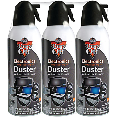 Dust-Off Disposable Dusters, 10 Oz, Pack Of 3 Dusters