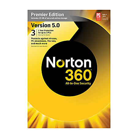 Norton 360™ 5.0 Premier Edition, Traditional Disc